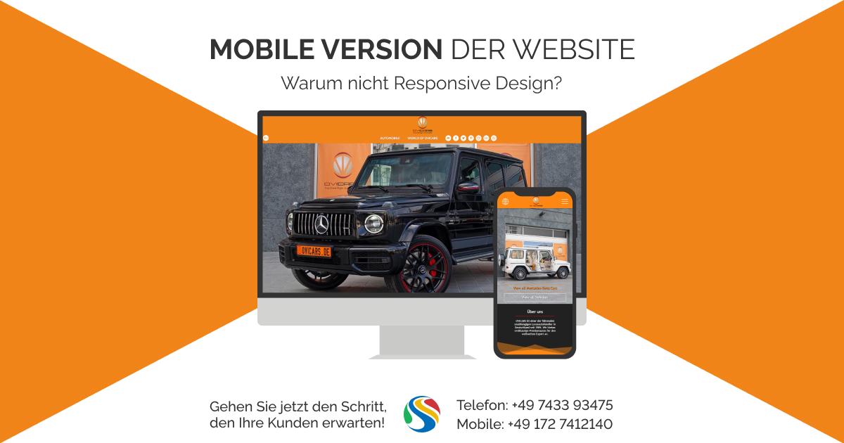 Mobile Version der Website | Responsive Design