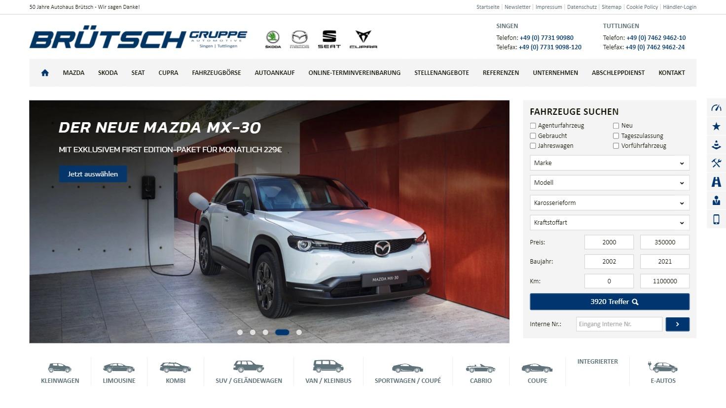 Autohaus Brütsch - Vertragspartner von Skoda, Seat, Cupra und Mazda
