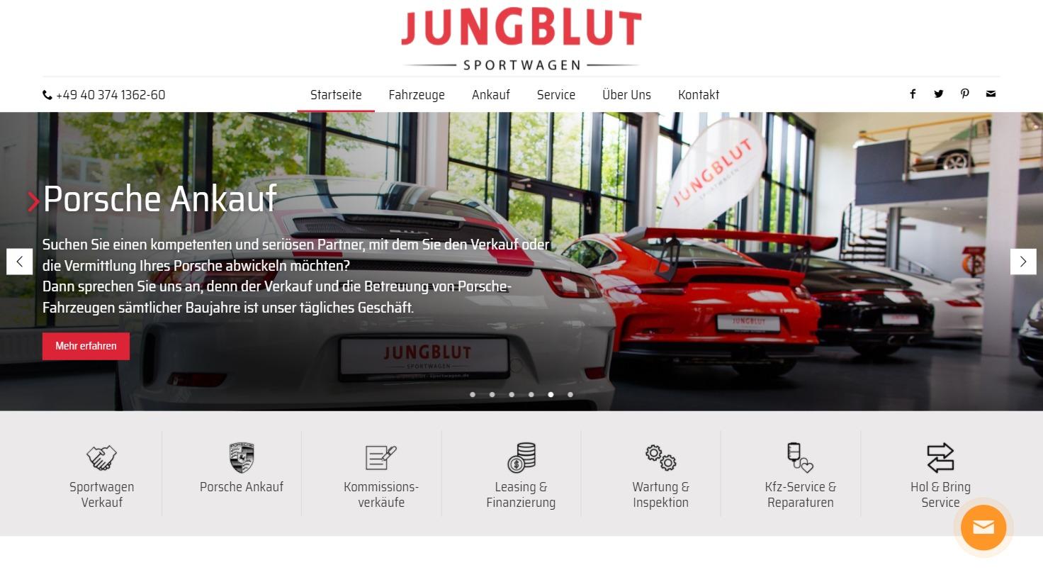 Jungblut Sportwagen - Ankauf und Verkauf von Porsche Gebrauchtwagen weltweit