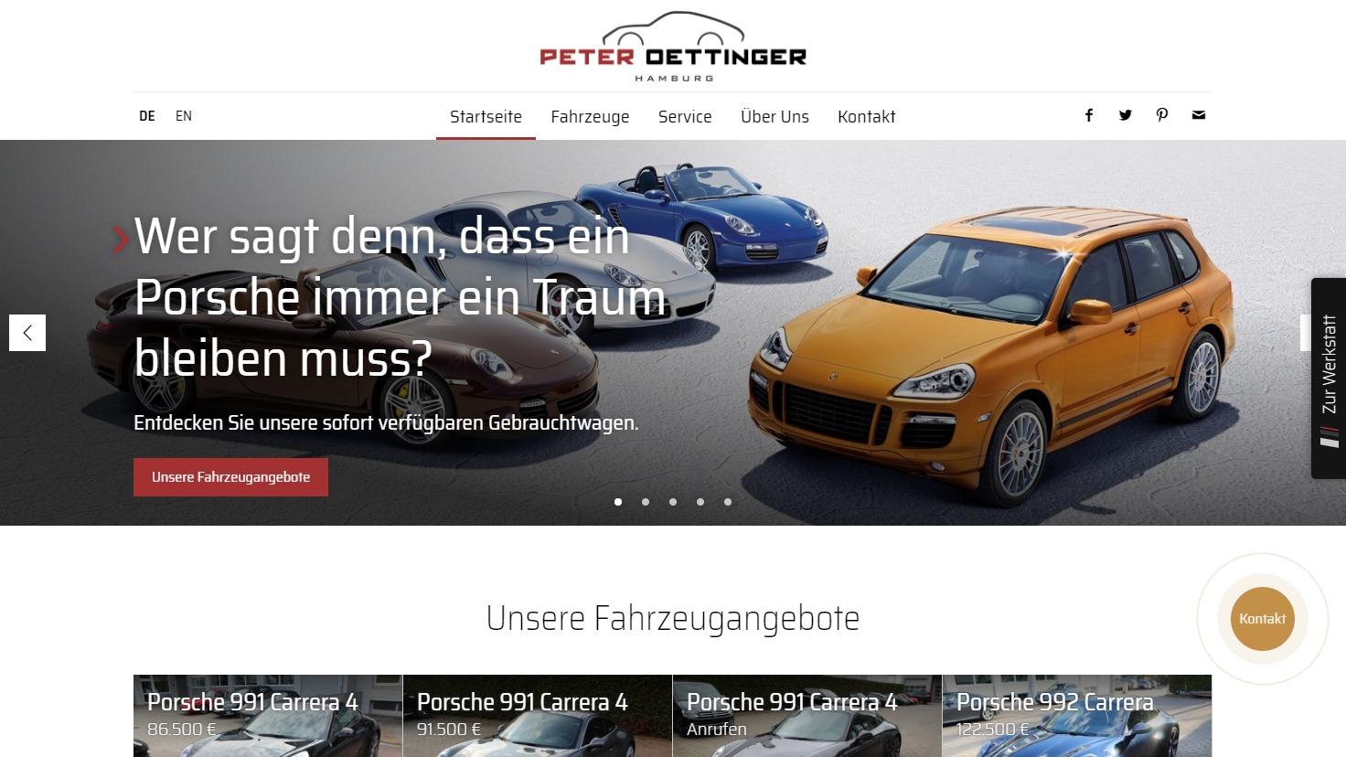 Autohaus Peter Oettinger Hamburg - Leidenschaft & Leistung für Porsche