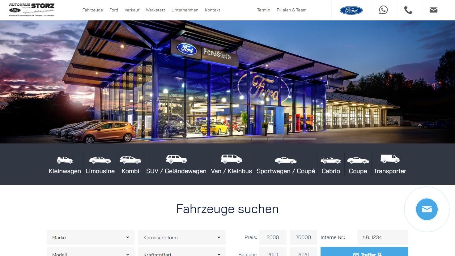 Ford Autohaus Storz - Ford Verkauf und Service in Villingen-Schwenningen, St. Georgen und Furtwangen
